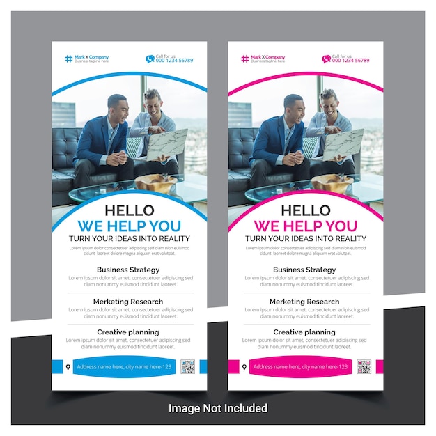 Banner roll-up aziendale moderno aziendale