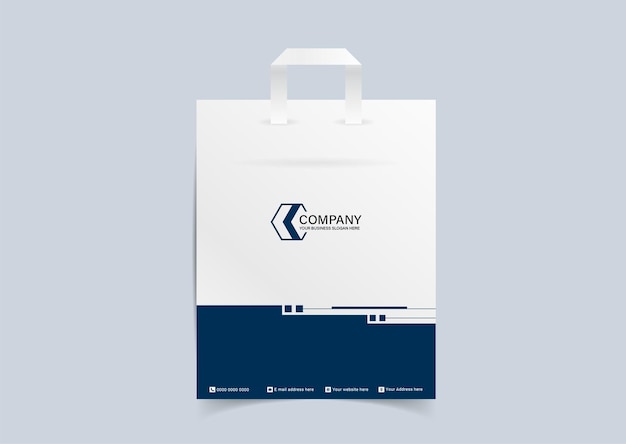 Corporate modern business Shopping bag template