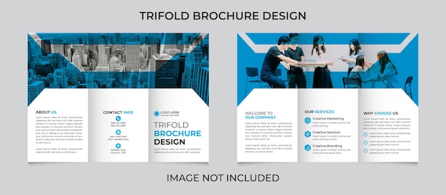 Corporate modern business trifold brochure design template