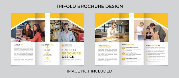 Corporate modern business trifold brochure template design