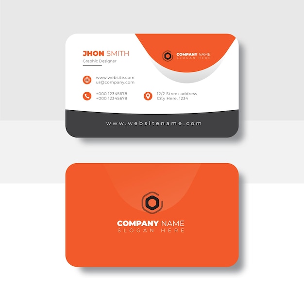 Corporate modern and clean business card template design