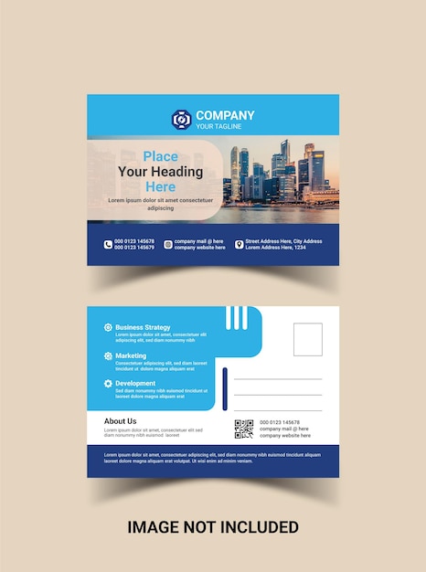Corporate Modern Creative Postcard Simple and Clean Vector design