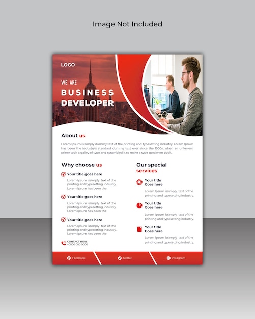 Corporate modern digital marketing agency flyer template