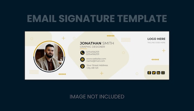 Corporate and modern email signature template