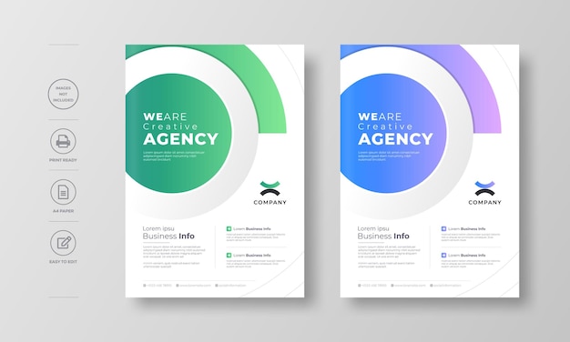 Corporate modern flyer design template