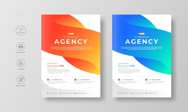 Vector corporate modern flyer design template