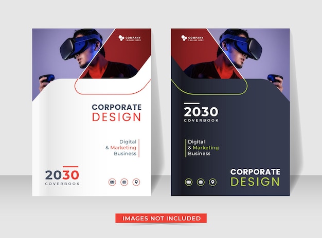 Corporate modern flyer poster and book cover design template in a4 size can be adapt to annual report magazine banner brochure