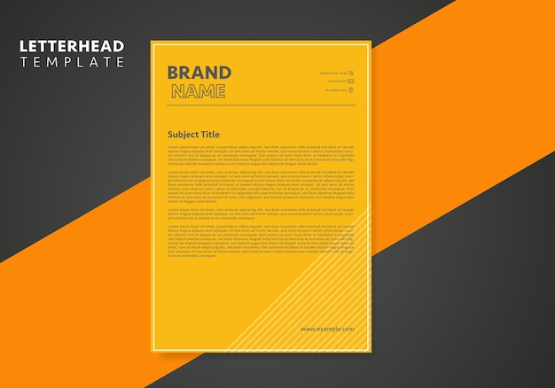 Corporate modern letterhead design template. creative modern letter head design template