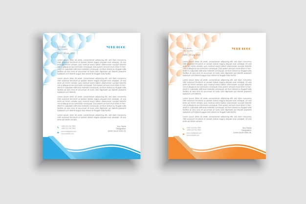 Vector corporate and modern letterhead template design