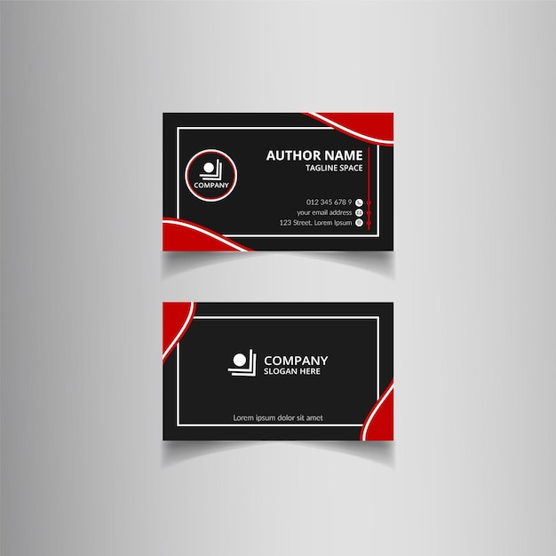 Corporate modern minimal luxury business card or visiting card design template