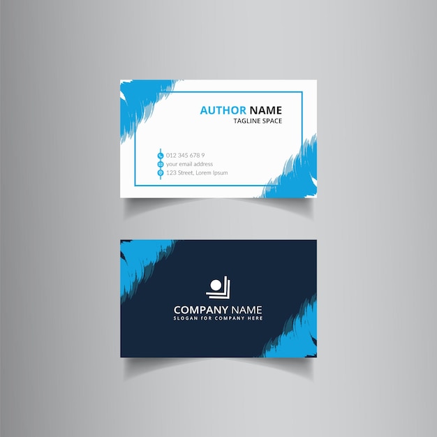 Corporate modern minimal luxury business card or visiting card design template