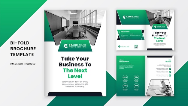 Корпоративный современный многоцелевой корпоративный дизайн шаблона двойной брошюры