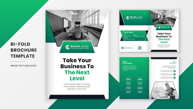 Corporate modern multipurpose company bifold brochure template design