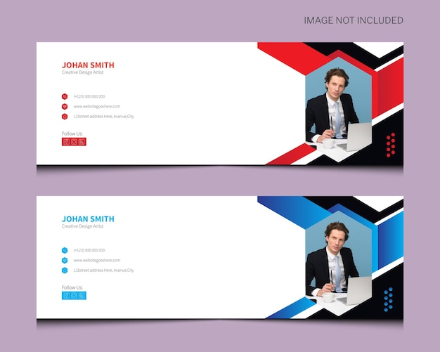 Corporate modern and professional email signature design template