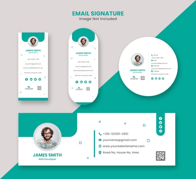 Firma e-mail aziendale moderna e professionale per sito web