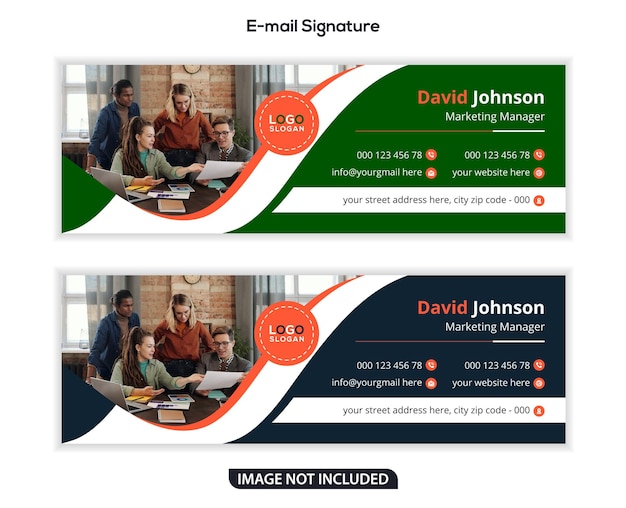 Corporate modern and professional email signature