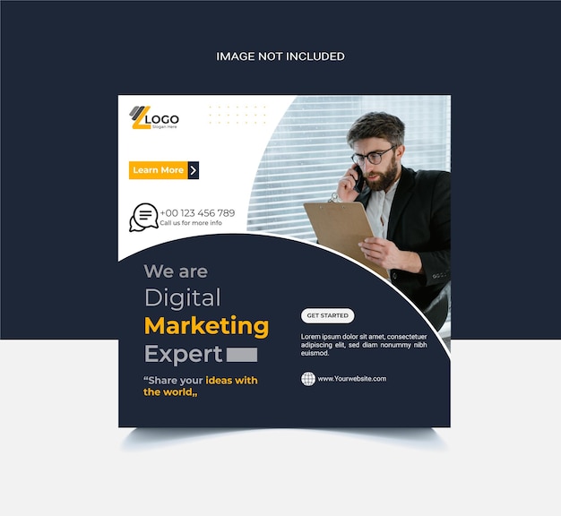 Corporate modern social media template design