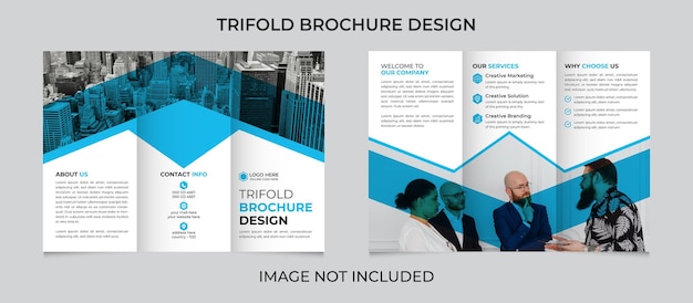 Корпоративный современный дизайн шаблона брошюры trifold