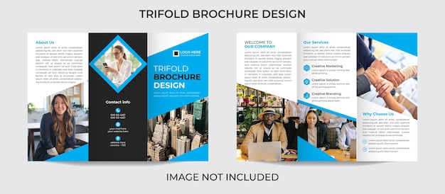 Corporate moderne creatieve zakelijke driebladige brochure ontwerpsjabloon