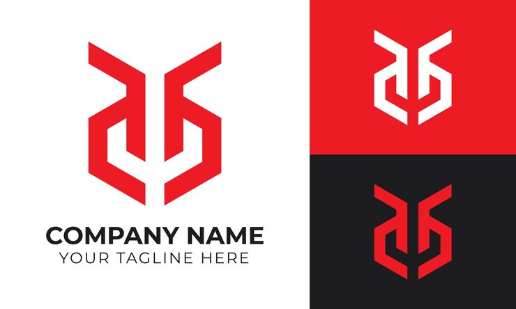Vector corporate moderne minimale monogram bedrijfslogo ontwerpsjabloon