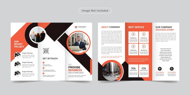 Corporate moderne professionele driebladige brochure sjabloon