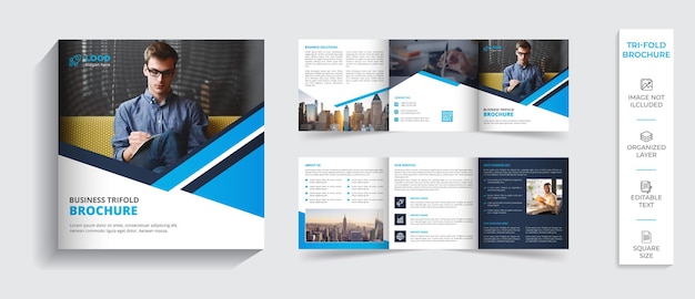 Vector corporate moderne professionele tweevoudige brochure bedrijfsprofiel ontwerp