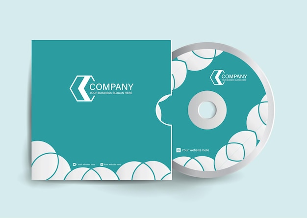 Corporate moderne zakelijke cd-cover sjabloon