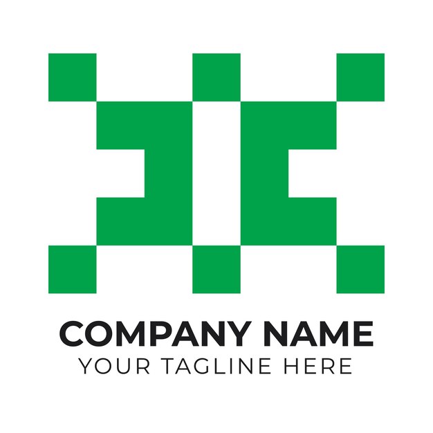 Corporate monogram minimalist business logo design template