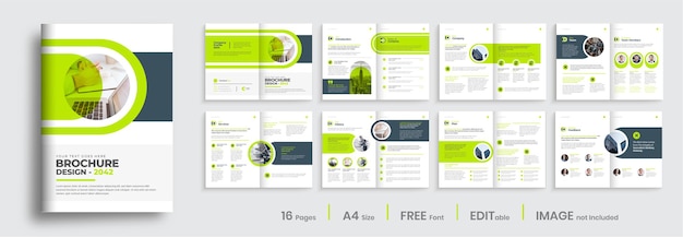 Modello di progettazione brochure aziendale multipagina aziendale layout del modello di profilo aziendale