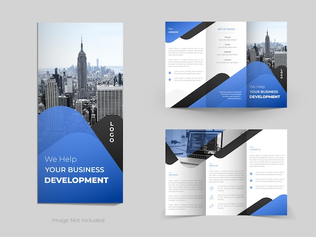 Corporate multipurpose tifold brochure template design