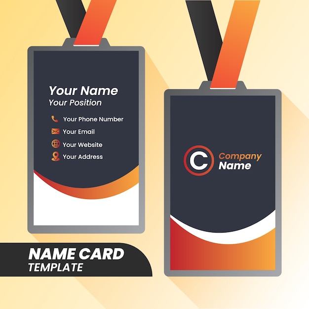 Vector corporate name card design set template for company corporate style