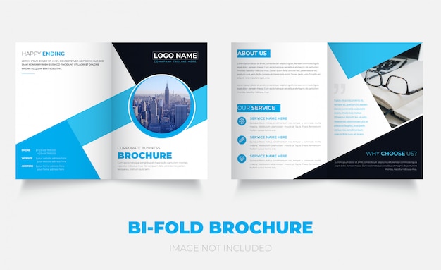 Corporate new bi-fold brochure template