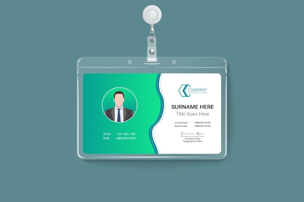 Corporate newest trendy ID card design