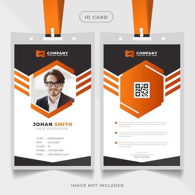 corporate office employee id card vector template design