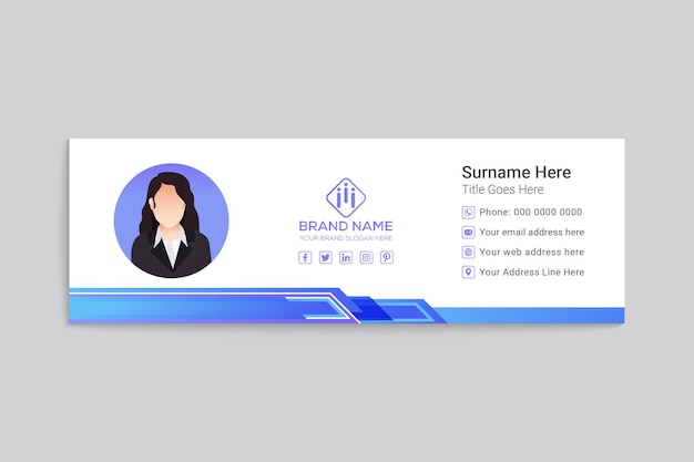 Corporate official email signature design template