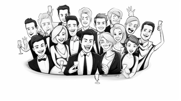 Corporate party cartoon vector