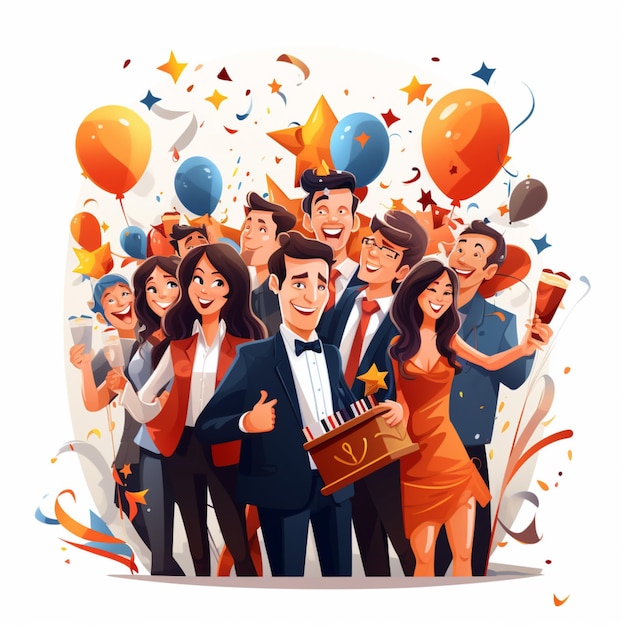 Corporate party cartoon vector