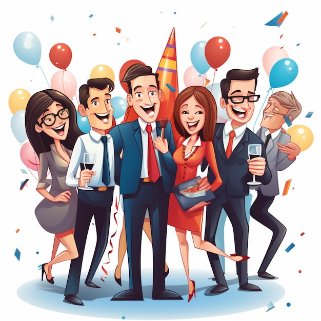 Corporate party cartoon vector