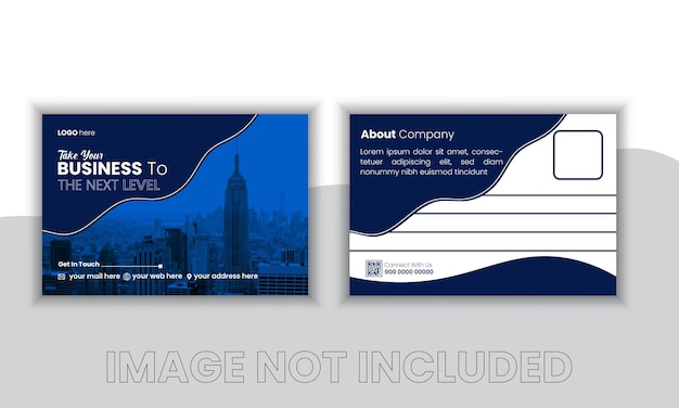 Corporate Post Card Design Template voor uw bedrijf met Vector File