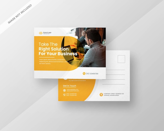 Vector corporate post card design template