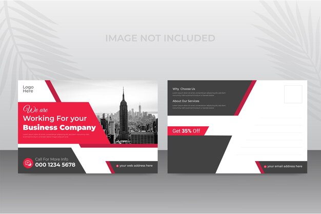 Corporate post card design template