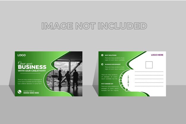 Vector corporate postcard design template vector