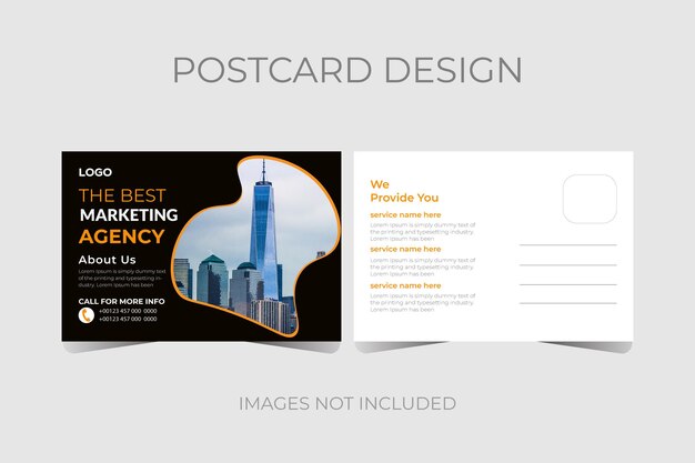 Corporate postcard design template