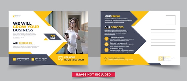 Corporate postcard design template