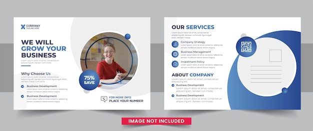 Corporate postcard design template