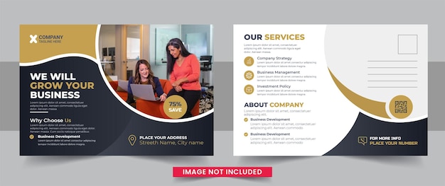 Corporate postcard design template