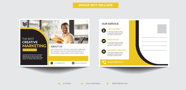 Corporate postcard design template