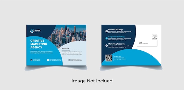 Vector corporate postcard design template