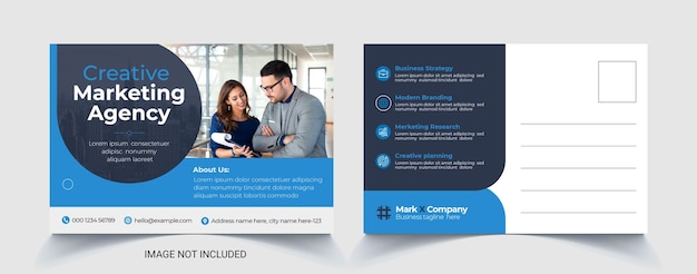 Vector corporate postcard design templates