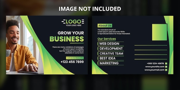 Vector corporate postcard design